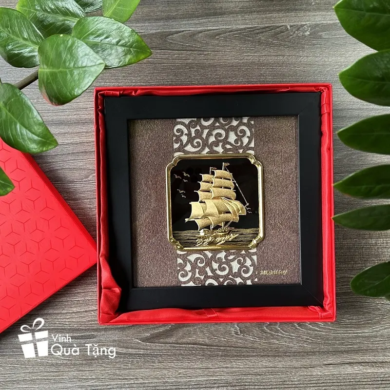 Tranh Thuận Buồm Xuôi Gió Mạ Vàng 24k